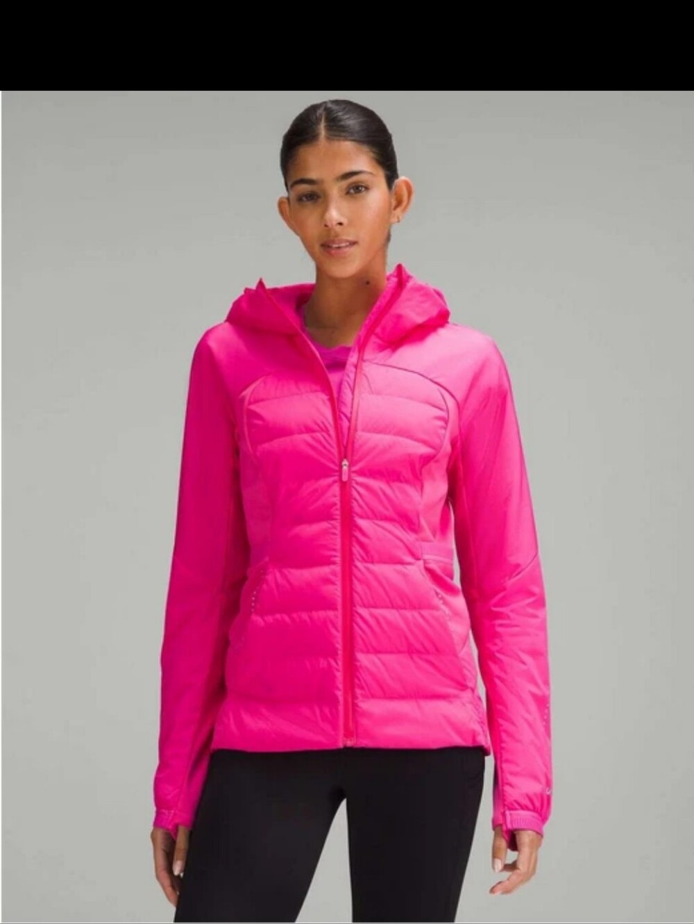 lululemon athletica Bright Pink Hooded Puffer Jacket